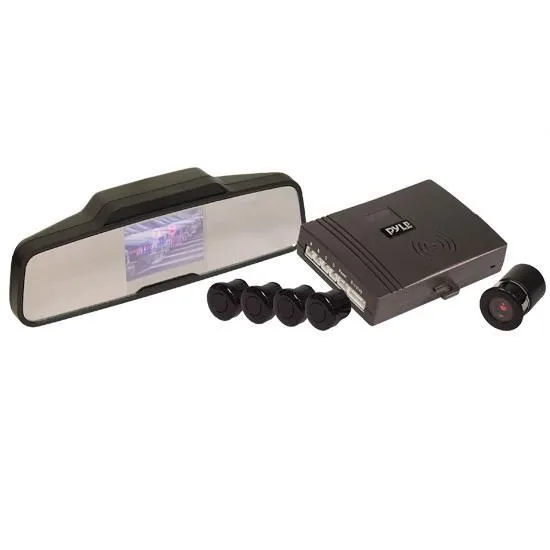 חיישני רוורס+מצלמת רוורס+מסך מראה PYLE PLPSMR9