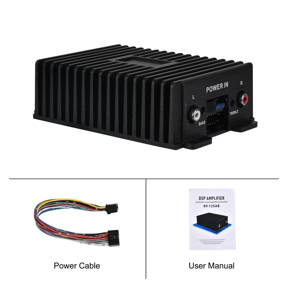 RY-125AB מגבר שמע סטריאו 4x80W High Fidelity Power עבור מערכת וידאו לרכב או ביתית