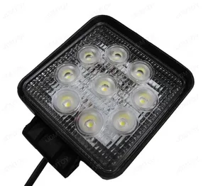 פנס ערפל/עבודה 4" 9 לדים 27W מרובע